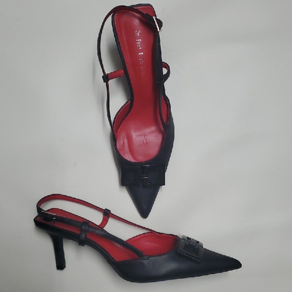 Chic Black and Red Women's Heels